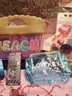 "LOW KEY." Beach Bag and Beauty Bundle